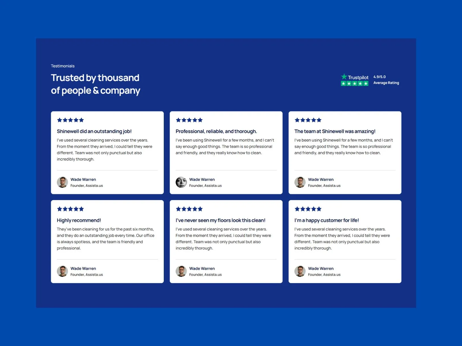 ShineWell Framer Cleaning Business Template 2