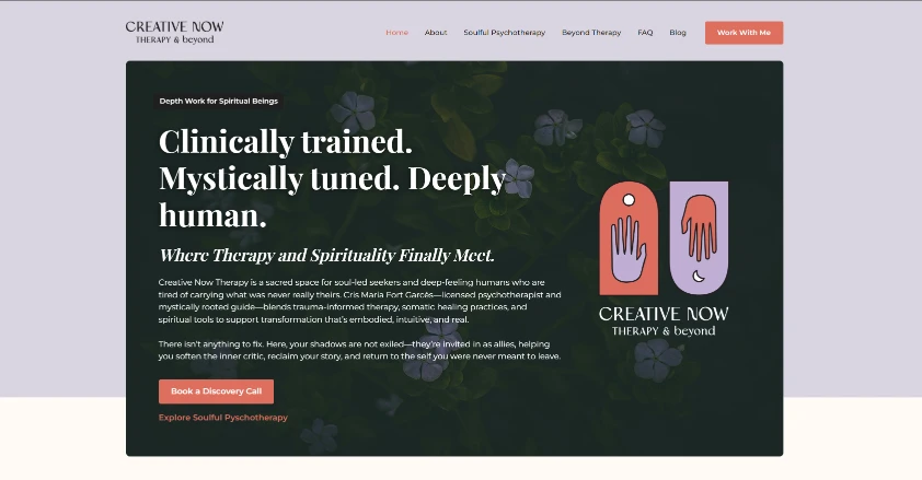 Great Therapist Website Examples 2026 Creative Now Therapy & Beyond Website Design