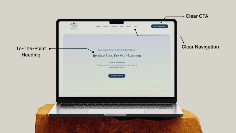 The Best Budget Website for New Therapists (And Why You Do Not Need to Spend a Fortune) Example of Good Website design