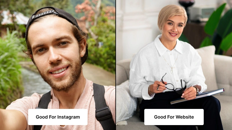 Therapy Website Mistakes That Are Costing You New Clients Example of good vs bad images for website