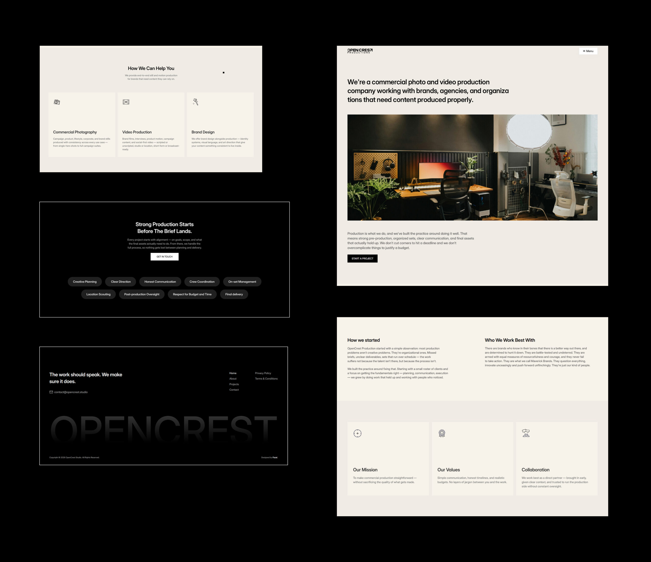 OpenCrest Productions Website Design 8