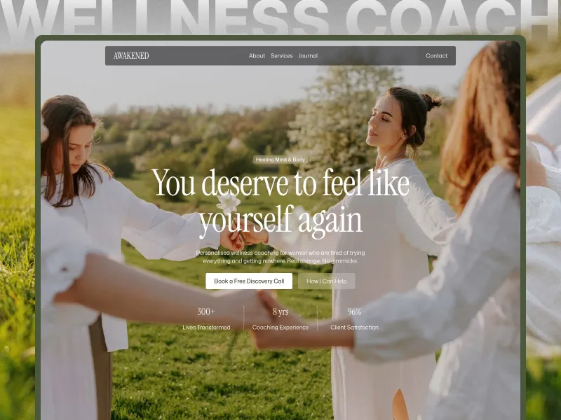 Best Framer Templates for Therapists and Wellness Professionals Awakened Wellness & Coaching Template