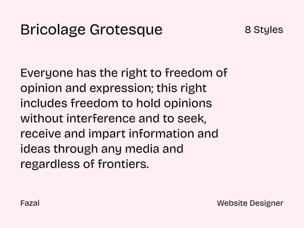 21 Best Free Modern Google Sans Serif Fonts Bricolage Grotesque Free Google Font
