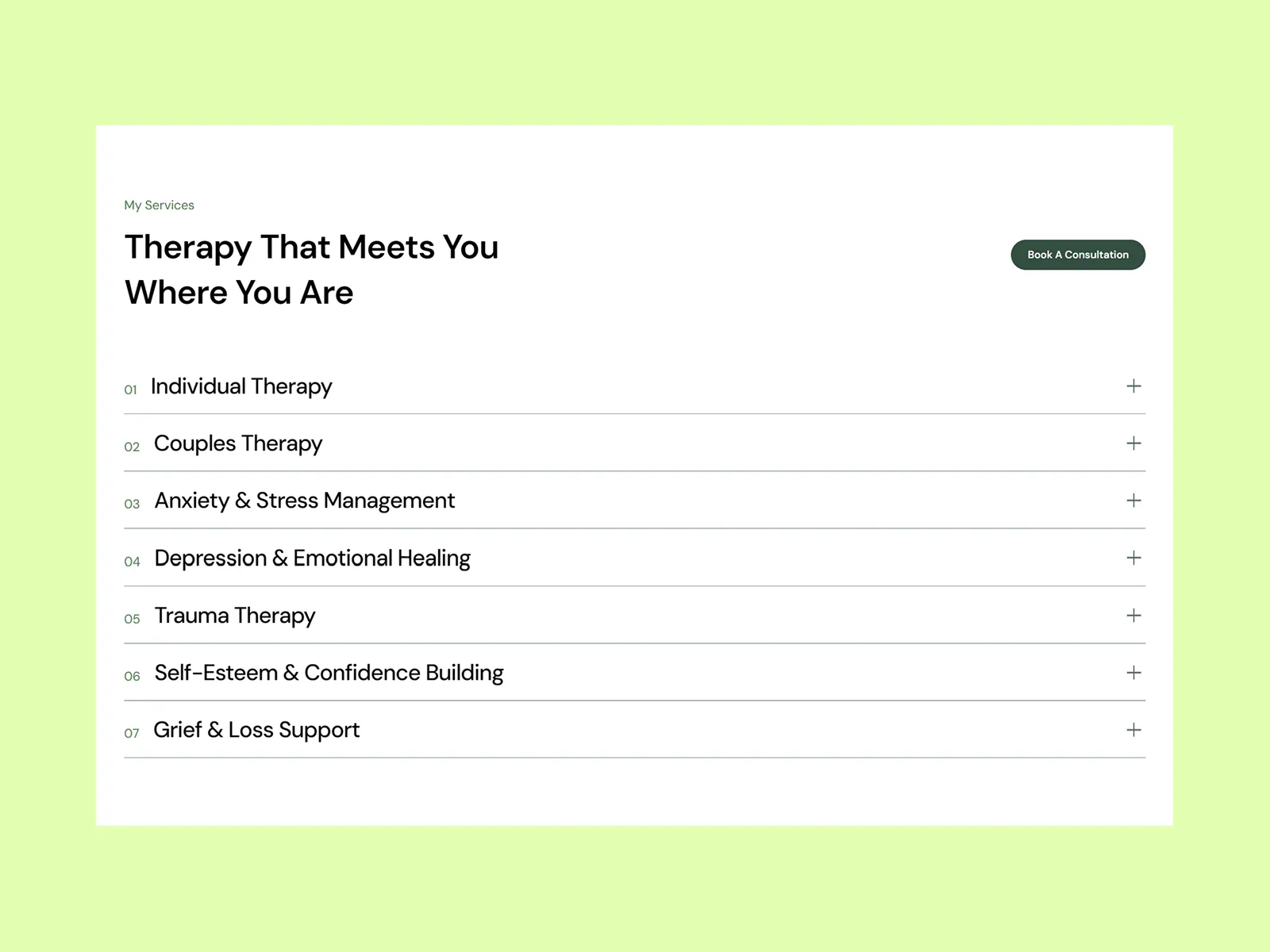 Melora Framer template for therapist