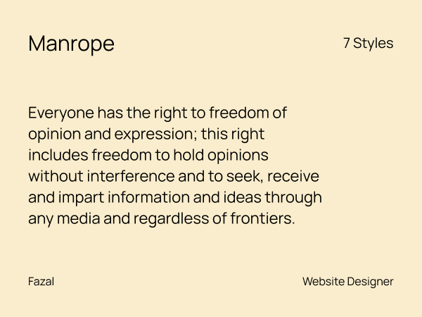 21 Best Free Modern Google Sans Serif Fonts Manrope Free Google Font