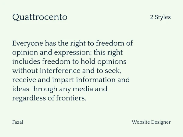 Best Modern Serif Google Fonts in 2026 (Tested for Web Performance) Quattrocento font