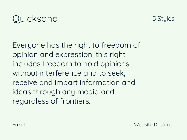 21 Best Free Modern Google Sans Serif Fonts Quicksand Free Google Font