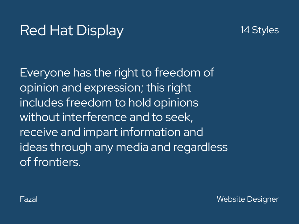 21 Best Free Modern Google Sans Serif Fonts Red Hat Display Free Google Font