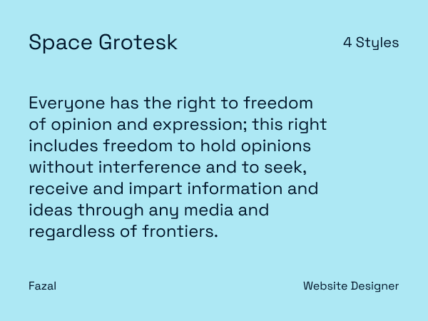21 Best Free Modern Google Sans Serif Fonts Space Grotesk Free Google Font