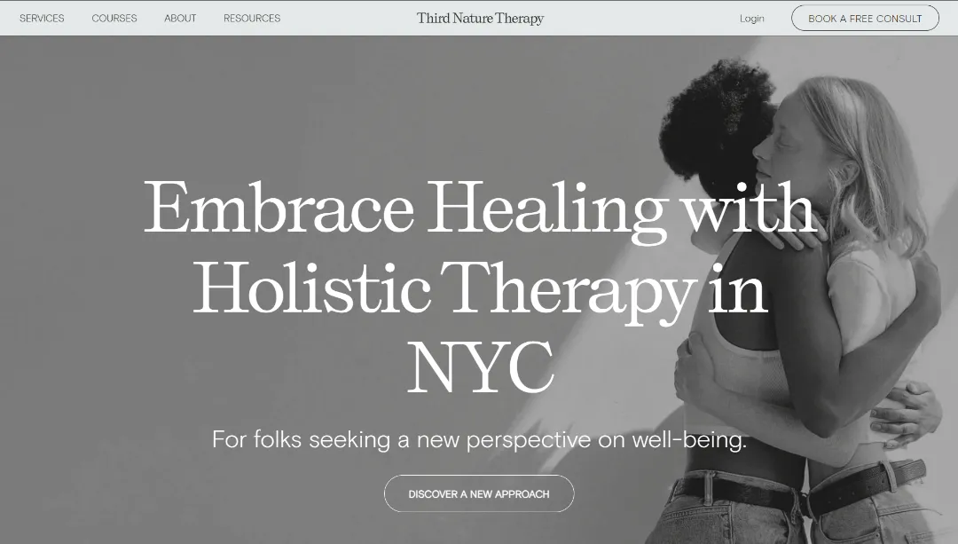 10 Best Therapist Website Design Examples built in WordPress Third Nature Therapy Website Design