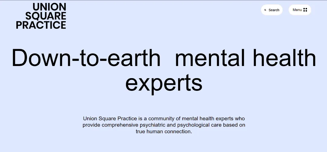 10 Best Therapist Website Design Examples built in WordPress Union Square Practice Website Design