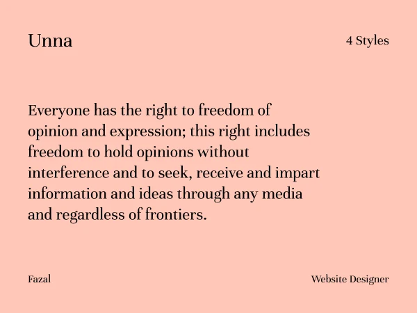 Best Modern Serif Google Fonts in 2026 (Tested for Web Performance) Unna |