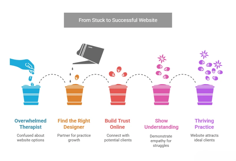 What to Ask Before You Hire a Website Designer for Therapists? A graph showing Why Choosing the Right Therapist Website Designer Matters